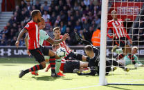 Soccer Football - Premier League - Southampton v AFC Bournemouth - St Mary's Stadium, Southampton, Britain - April 27, 2019 Bournemouth's Callum Wilson scores their third goal REUTERS/Peter Nicholls