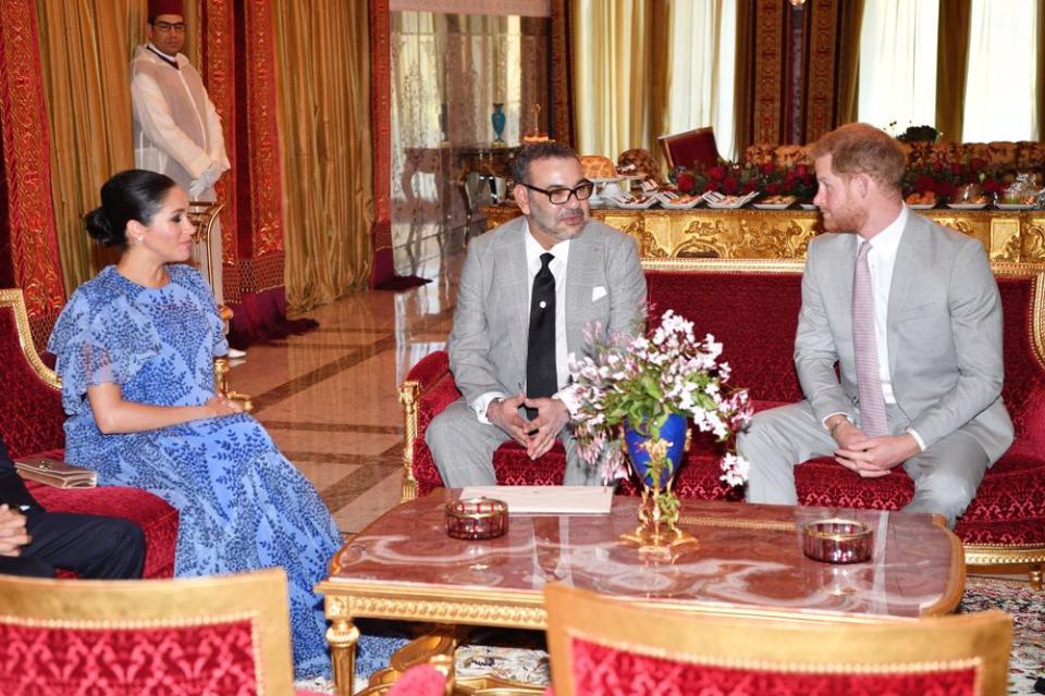 Meghan Markle, King Mohammed VI and Prince Harry