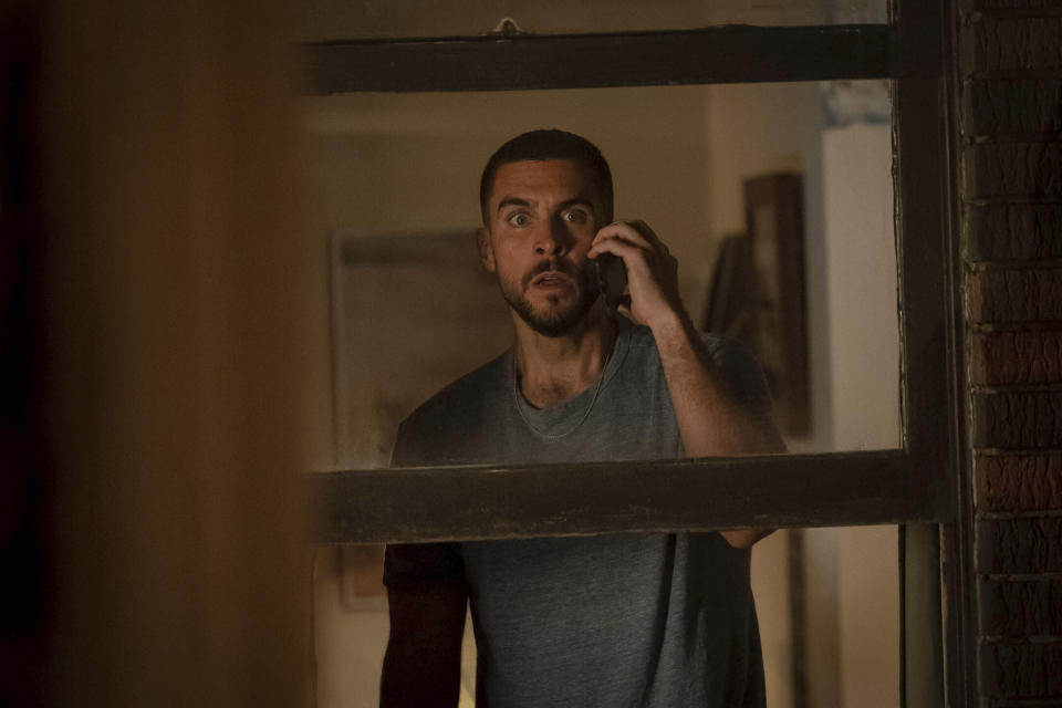 This image released by Paramount Pictures shows Josh Segarra in a scene from "Scream VI." (Philippe Bossé/Paramount Pictures via AP)