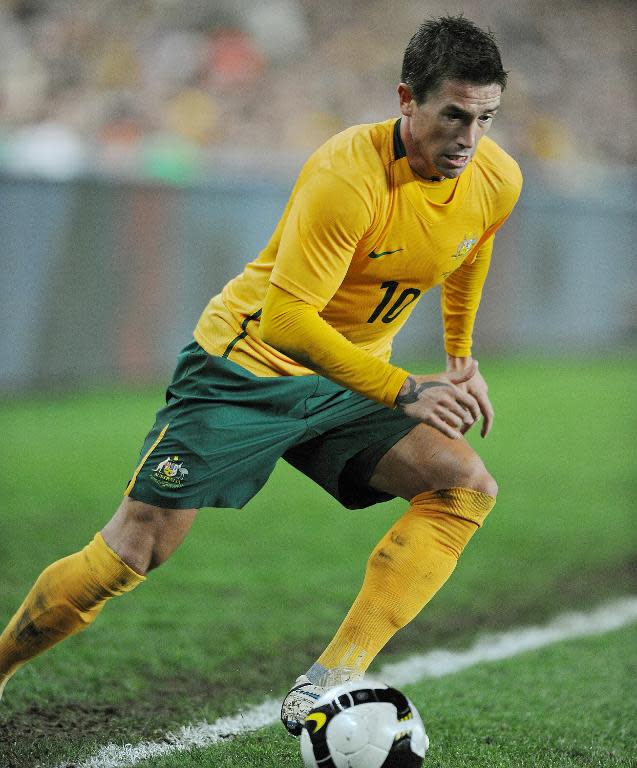 Harry Kewell during an football friendly against the Netherlands in Sydney in October 2009