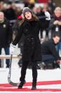 <p>For once, Kate gets to cheer herself on, after successfully hitting a hockey puck.<br></p>