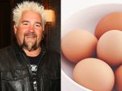 The <em>Diners, Drive-Ins and Dives</em> host has a well-documented aversion to eggs, which came about after a <a rel="nofollow noopener" href="http://www.extracrispy.com/food/2296/why-guy-fieri-hates-eggs" target="_blank" data-ylk="slk:particularly jarring experience;elm:context_link;itc:0;sec:content-canvas" class="link ">particularly jarring experience</a> he had as a 10-year-old.