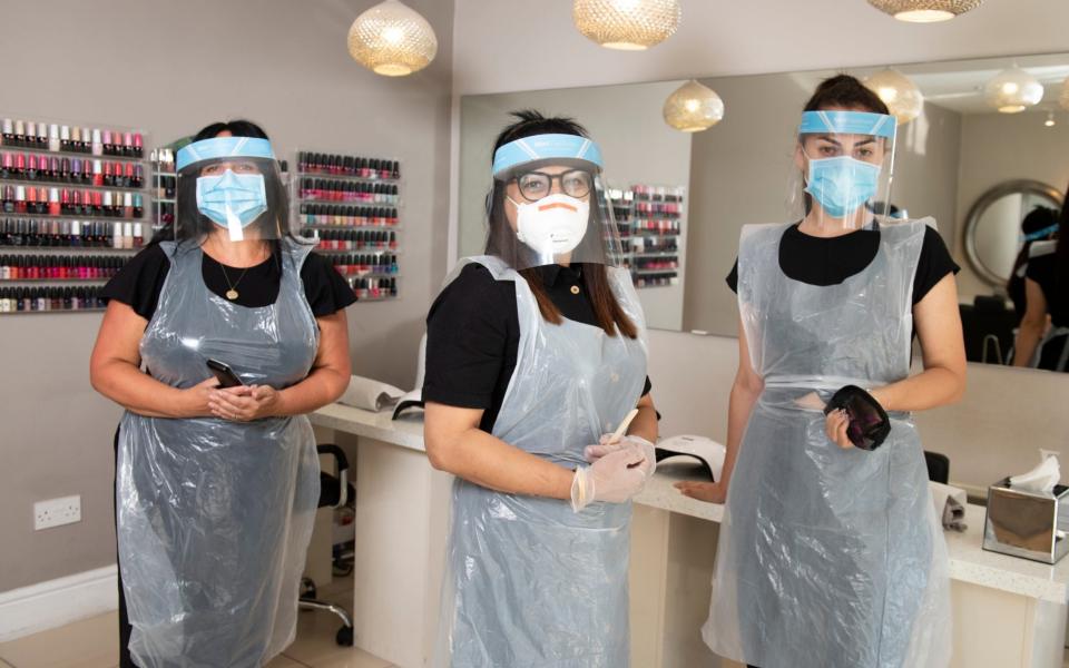 Arissa nail bar staff are in triple PPE - Geoff Pugh