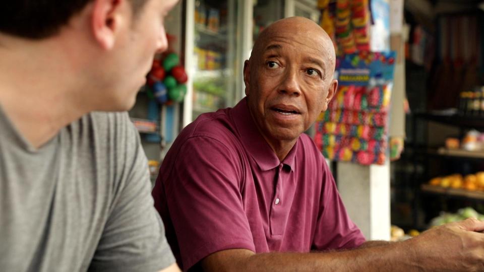 Former record executive Russell Simmons is interviewed on "In Depth with Graham Bensinger" on Sept. 22, 2023, in Bali, Indonesia.