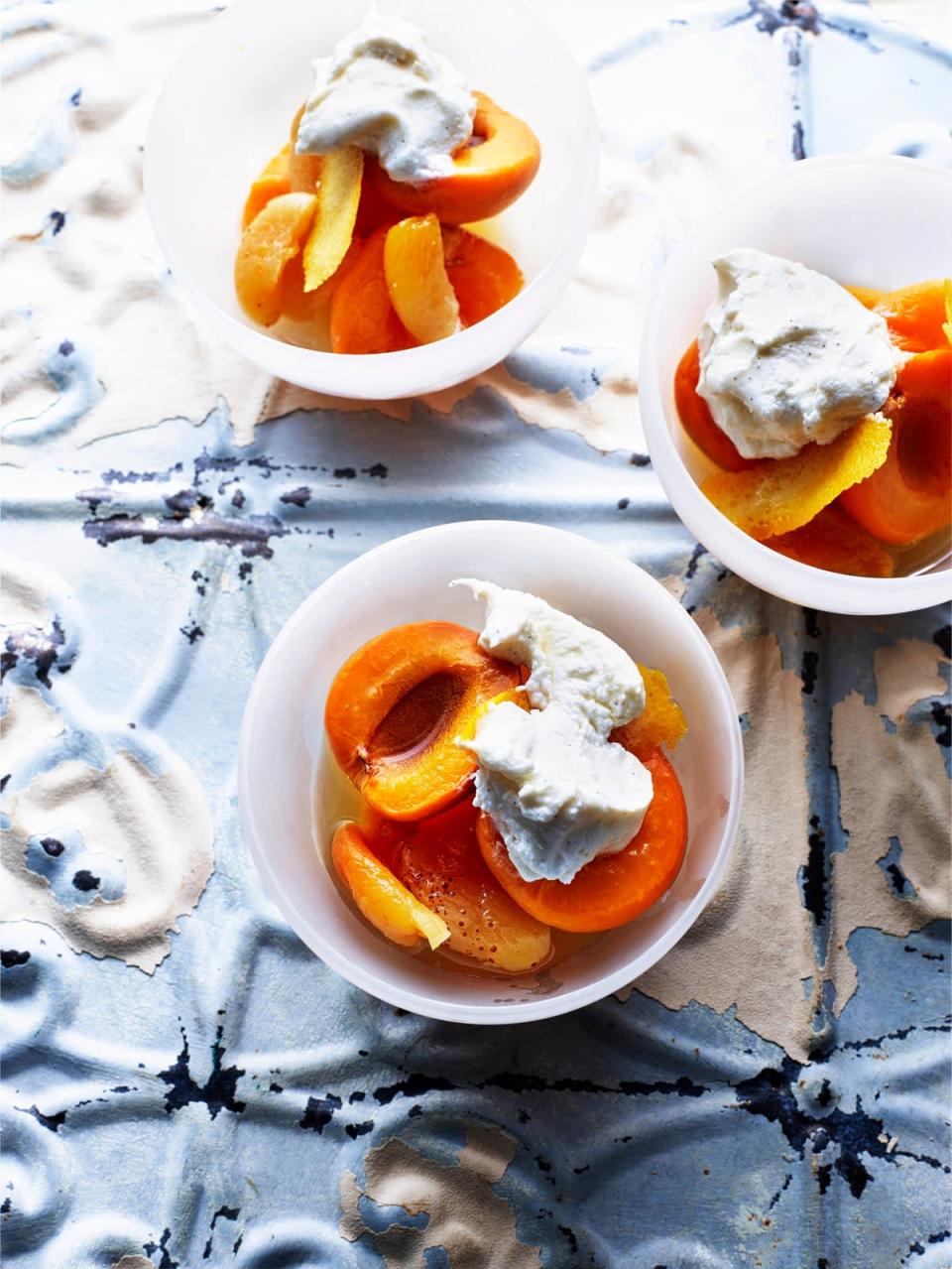 The textues of fresh and dried apricots work together in this dessert (Ben Tish)