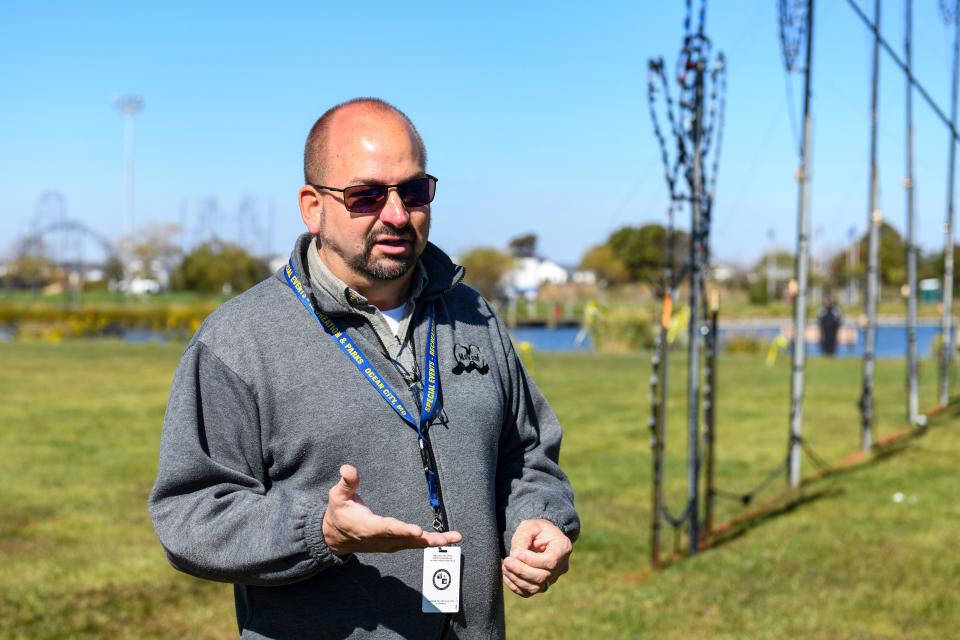 Frank Miller, Ocean City special events director, talks about the town's busy event schedule in Northside Park on Monday, Oct 22, 2018.