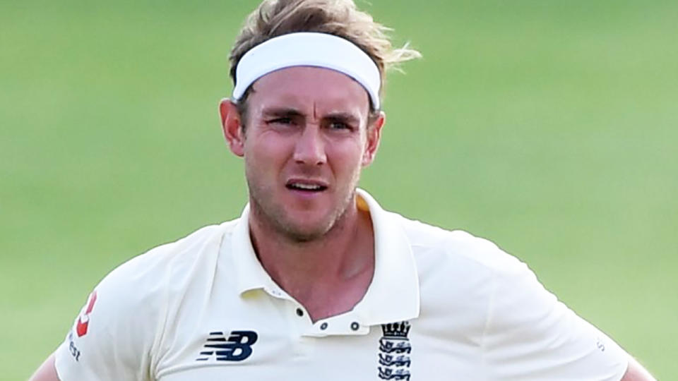 England bowler Stuart Broad is pictured during the recent Test series against Pakistan.