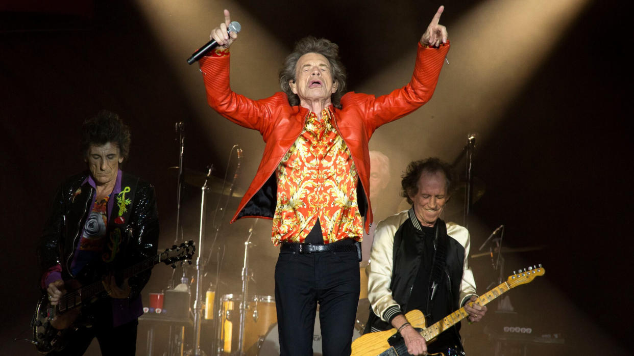 Ronnie Wood, Mick Jagger, Keith Richards.
