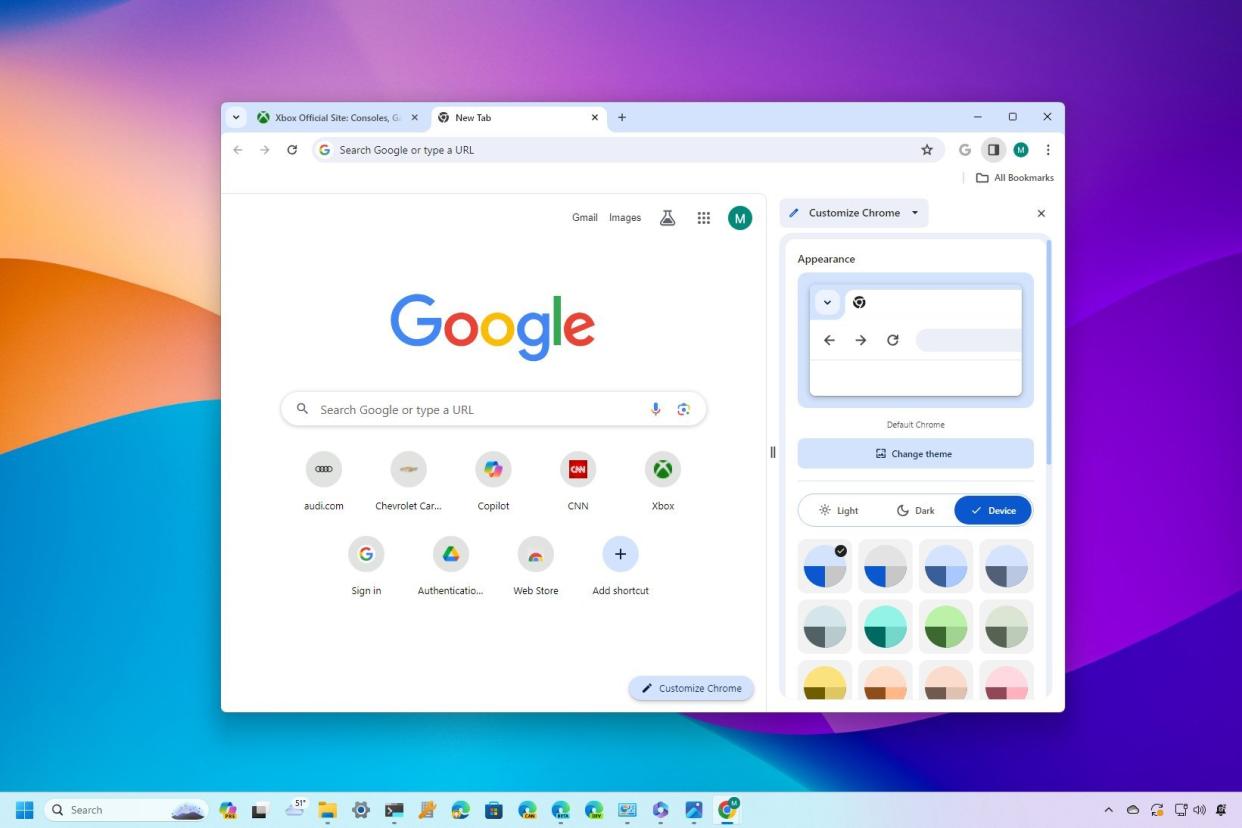  Google Chrome Side panel. 