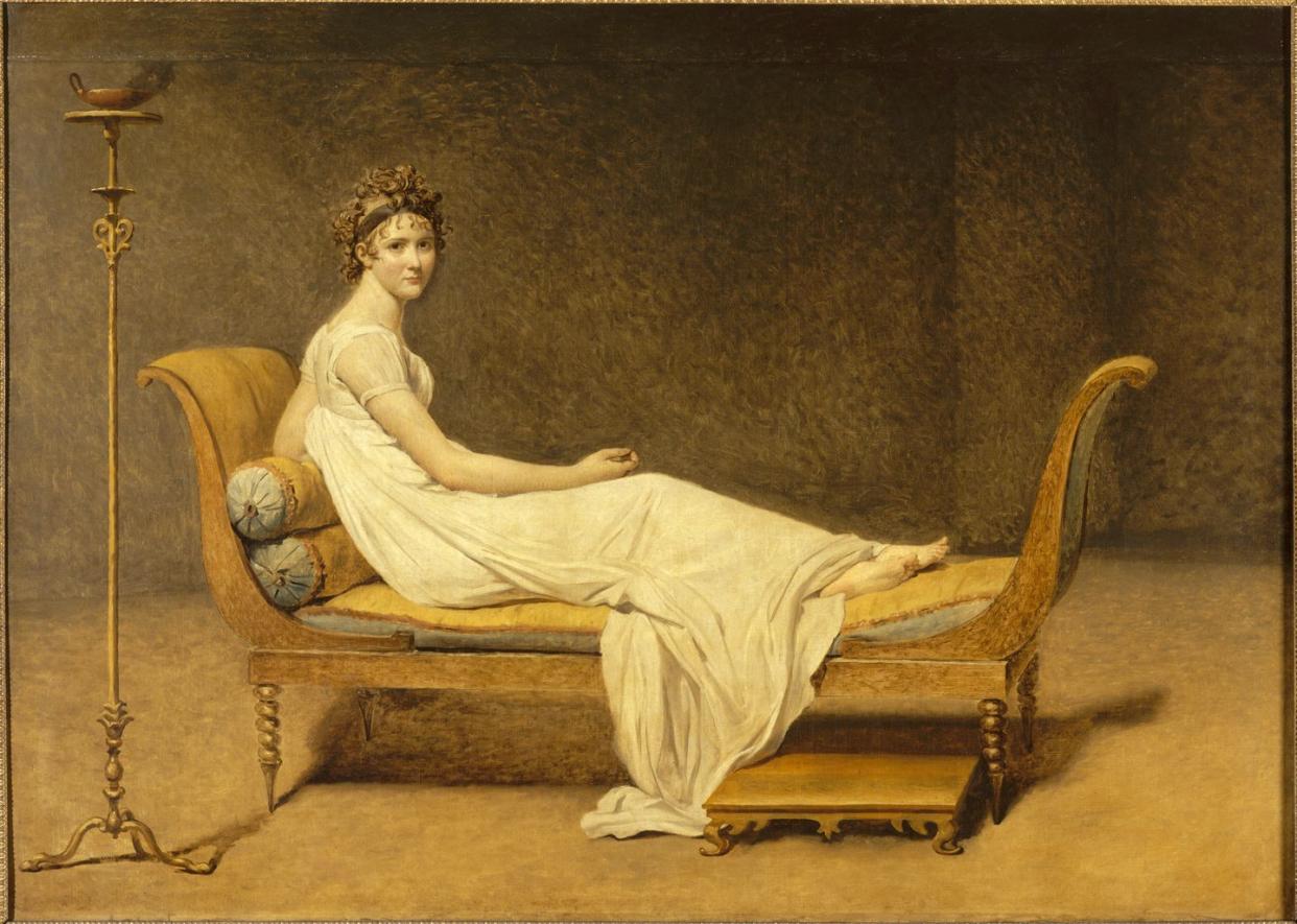 juliette récamier painted by jacques louis david, 1800