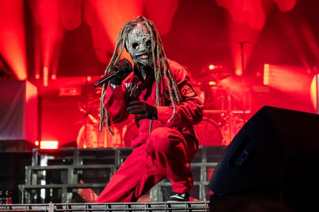 Corey Taylor of Slipknot performs during Sonic Temple Art and Music Festival on Sunday, May 19, 2024. - Credit: Amy Harris/Invision/AP