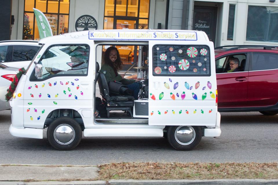 A scene during the 2nd Annual Carol Cart parade on Dec. 21, the Winter Solstice.