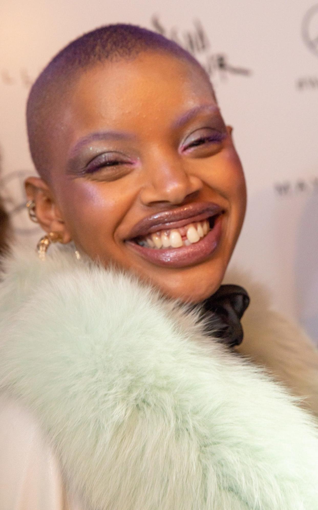 Model Slick Woods at the Opening Ceremony show in New York.  - BFA