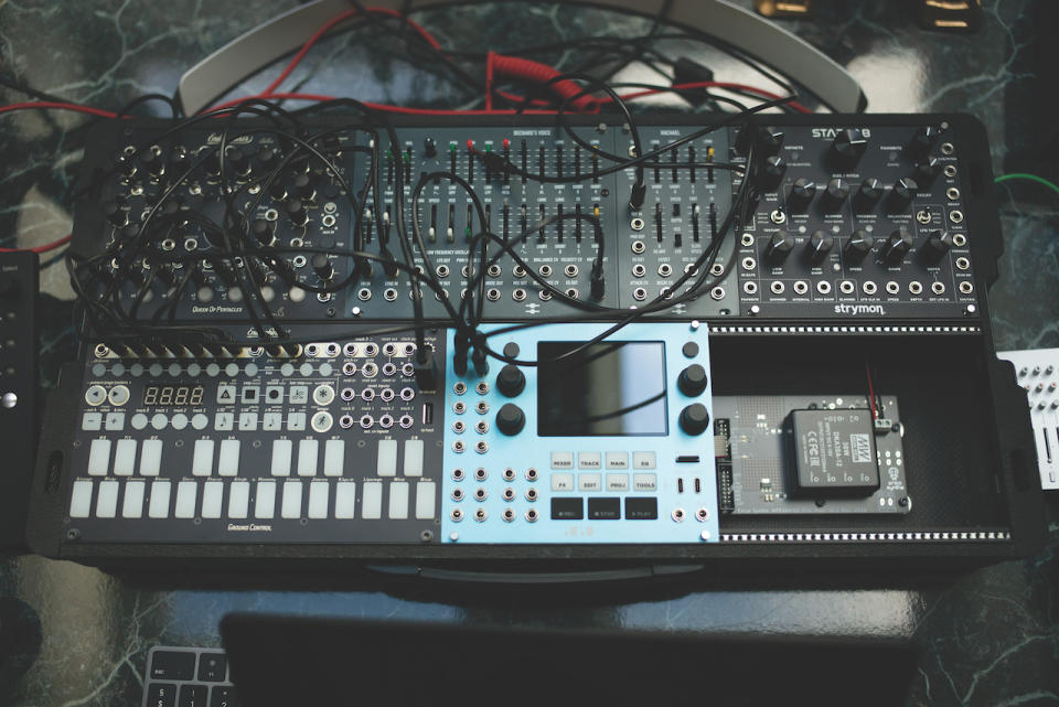 Rune's modular rig including the 1010 Music Blackbox