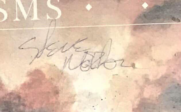 A close-up of Steve Norton's signature.