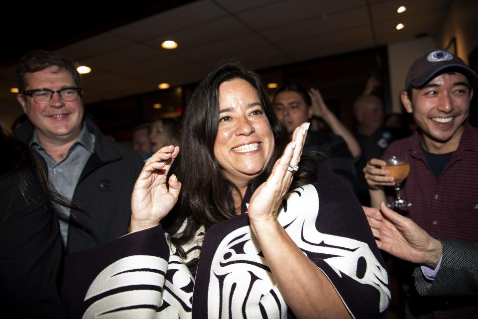 Jody Wilson-Raybould celebrates election win