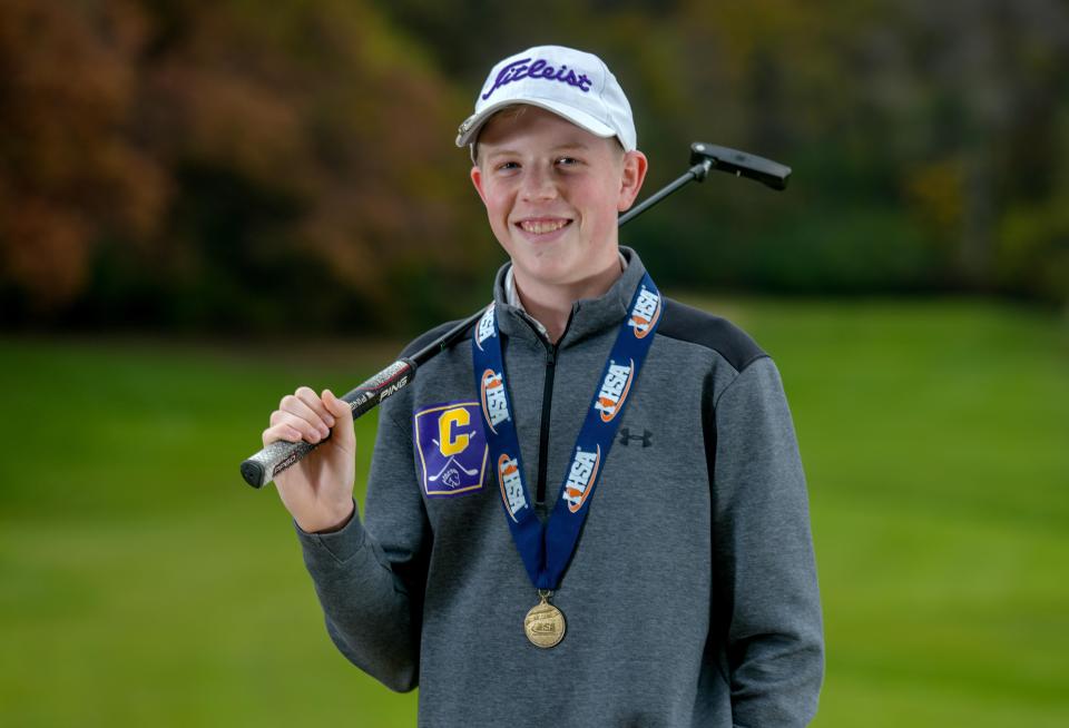 Peoria Christian's Weston Walker won the IHSA Class 1A state golf title Oct. 19 with a tough 10-foot putt on the 18th hole at Prairie Vista Golf Course in Bloomington. The championship capped off a stellar high school debut for the freshman. He is the 2019 Journal Star Boys Golfer of the Year.