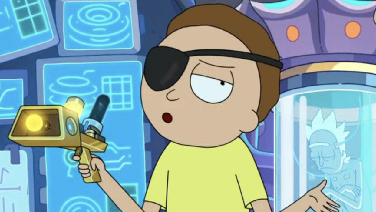  Evil Morty in Rick's lab on Rick and Morty. 