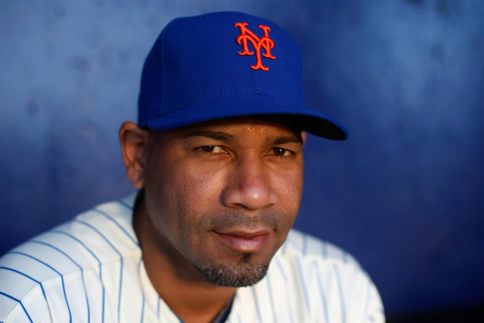 PORT ST. LUCIE, FL - FEBRUARY 21: Pedro Feliciano #55 of the New York Mets poses for a photograph during spring training media photo day at Tradition Field on February 21, 2013 in Port St. Lucie, Florida.  (Photo by Chris Trotman/Getty Images)