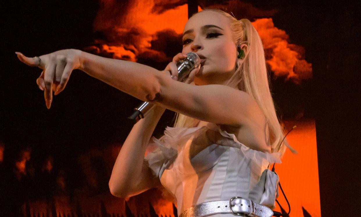 <span>Kim Petras performing in Glasgow.</span><span>Photograph: Stuart Westwood/REX/Shutterstock</span>