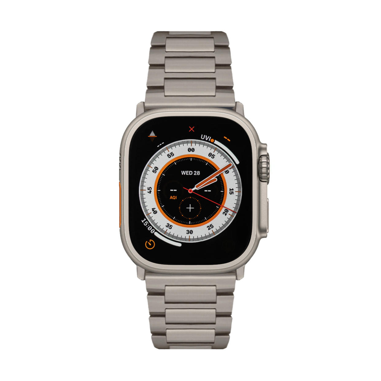 <p><a href="https://go.redirectingat.com?id=74968X1596630&url=https%3A%2F%2Fwww.sandmarc.com%2Fproducts%2Ftitanium-edition-apple-watch-ultra-band&sref=https%3A%2F%2Fwww.menshealth.com%2Ftechnology-gear%2Fg44491798%2Fbest-apple-watch-ultra-bands%2F" rel="nofollow noopener" target="_blank" data-ylk="slk:Shop Now;elm:context_link;itc:0;sec:content-canvas" class="link rapid-noclick-resp">Shop Now</a></p><p>Titanium Edition Apple Watch Ultra Band</p><p>sandmarc.com</p><p>$199.99</p>