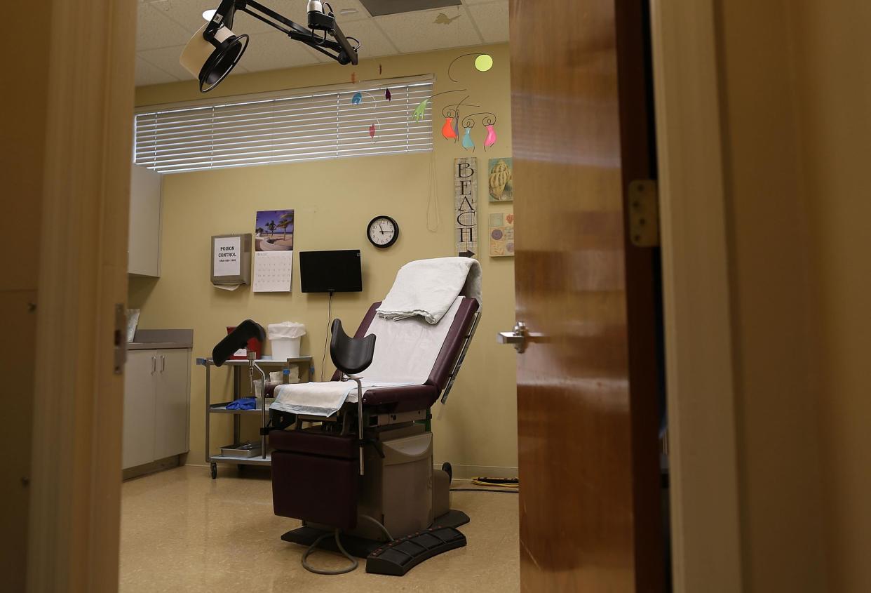 An examination room at a women's reproductive health centre that provides abortions in a city in South Florida: Getty