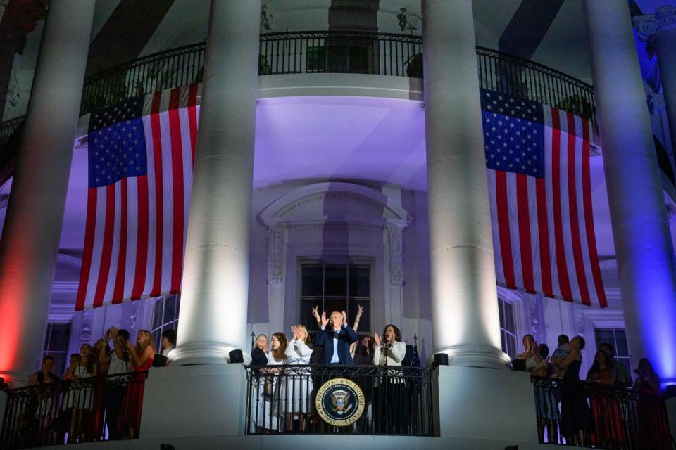 Jill and Joe Biden, Kamala Harris and Doug Emhoff put on united front (AFP via Getty Images)