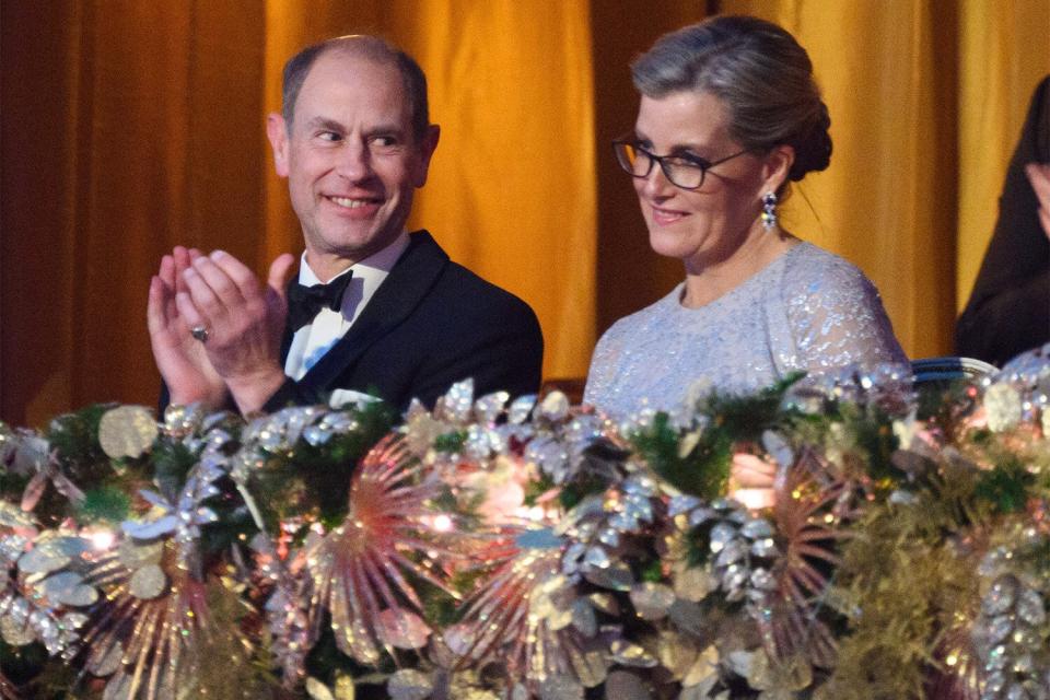 Editorial use only Mandatory Credit: Photo by Matt Crossick/ITV/Shutterstock (13645049bk) From Lifted Entertainment, part of ITV Studios. THE ROYAL VARIETY PERFORMANCE TUESDAY 20TH DECEMBER 2022 on ITV1 Pictured: Prince Edward, Earl of Wessex and Sophie, Countess of Wessex Photographer: Matt Crossick Multi award winning comedian and actor Lee Mack is to host The Royal Variety Performance 2022 from the magnificent Royal Albert Hall in London. The event will be held in the presence of The Earl and Countess of Wessex. In honour of Queen Elizabeth II long association with The Royal Variety Performance there will be a unique celebration as world-renowned composer Andrew Lloyd Webber, award-winning Gary Barlow and Gareth Malone accompanied by members of the London Youth Choir, perform a very special version of 'Sing'. The evening will be a spectacular celebration featuring exceptional performers, world class theatre, outstanding singers and hilarious British comedy. Stars lined up to appear are Disco Soul R&B sensations Nile Rodgers & Chic, Brit Award winner George Ezra, multi award-winner Ellie Goulding, Eurovision star and singer Sam Ryder, and powerhouse pop star Becky Hill. After winning a record-breaking seven Olivier Awards, the dazzling cast of the musical Cabaret take to the stage with an exclusive performance. Plus, Disney's Newsies perform a sensational extract from their Tony award-winning musical, which opens in London later this month. Returning to the RVP stage with a death-defying display from their latest show Kurios are Cirque Du Soleil. Hollywood star Rita Wilson and Grammy Award winner Gregory Porter will perform a stunning duet, plus Frank Skinner, David Baddiel and The Lightning Seeds entertain the audience with a very special rendition of their hit 'Three Lions'. The evening will also feature magic from the phenomenal German duo The Ehrlich Brothers, a classical moment from soprano Fatma Said, plus a hair-raising performance from Giffords Ci...