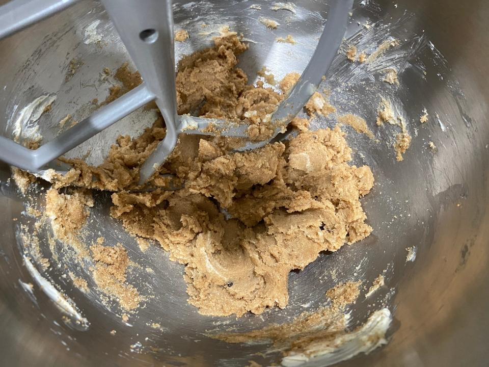 mixing ingredients for 45 minute cookies