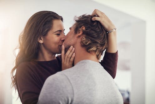 <span class="caption">Kissing may seem natural, but it remains unclear whether it's a universal human act, or a cultural one.</span> <span class="attribution"><a class="link " href="https://www.shutterstock.com/image-photo/your-kisses-make-me-melt-shot-2148946681" rel="nofollow noopener" target="_blank" data-ylk="slk:PeopleImages.com - Yuri A / Shutterstock;elm:context_link;itc:0;sec:content-canvas">PeopleImages.com - Yuri A / Shutterstock</a></span>
