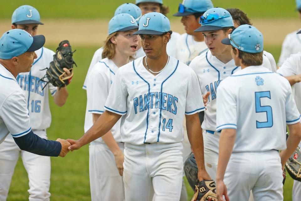 The Johnston Panthers, shown in a game from last season, edged Westerly in an extra-innings game on Tuesday night.