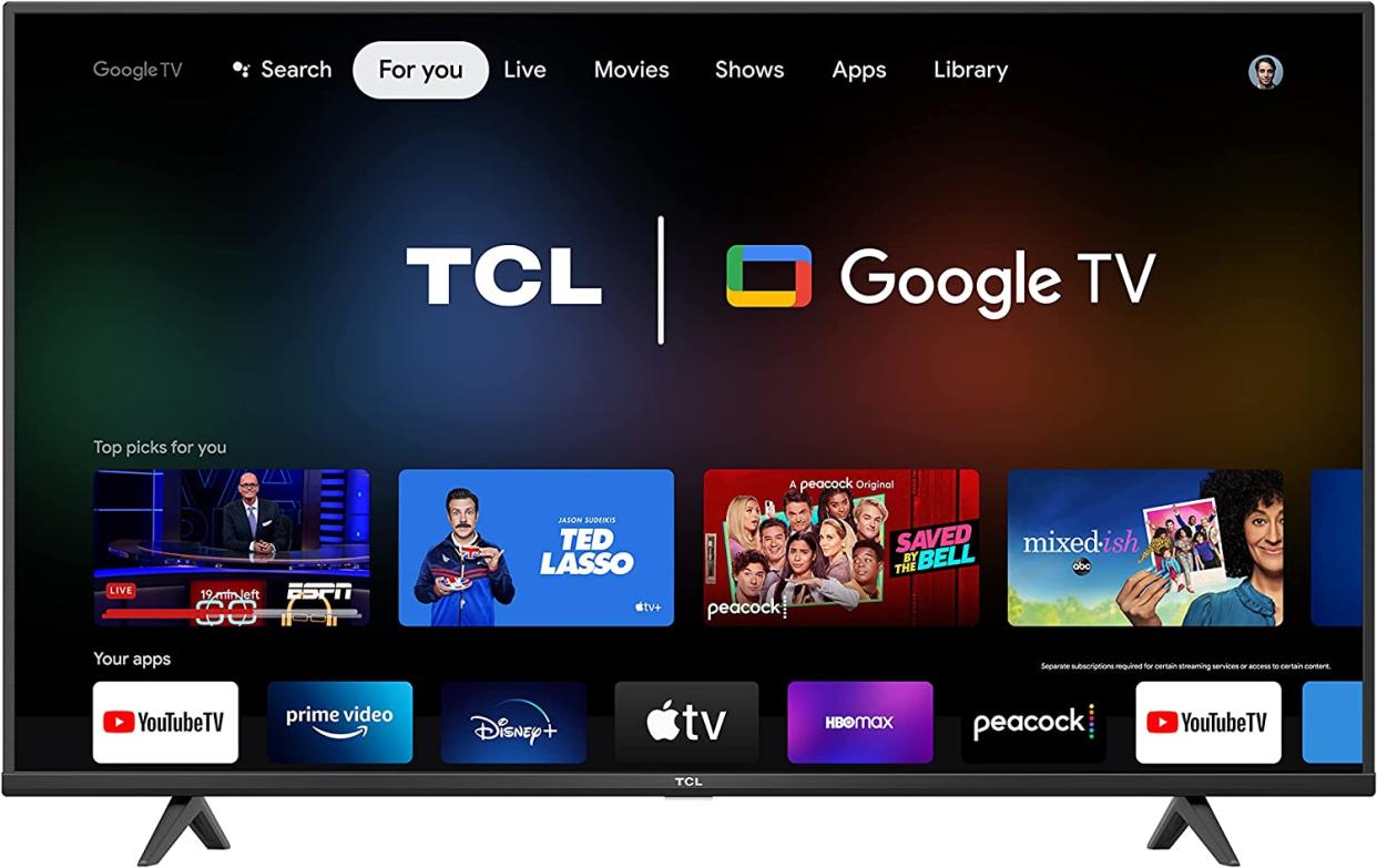 The TCL 4-Series Google TV.