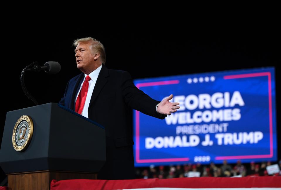 Donald Trump on Dec. 5, 2020, in Valdosta, Georgia.