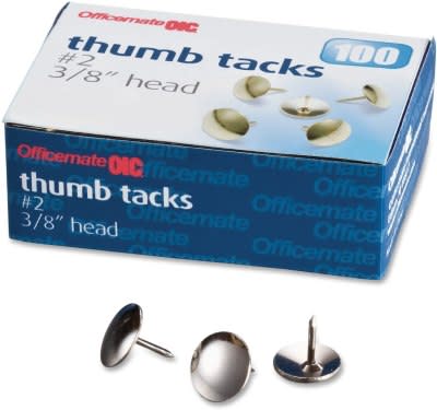 Mr. Pen Thumb Tack, Flat Push Pins, Silver Thumb Tacks, 500 Pack