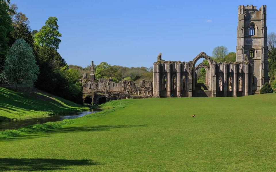 The 70-acre ruins of the Cistercian Fountains Abbey near Ripon play a starring role in the new film. - EMILY M WILSON