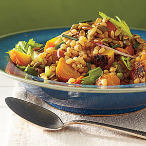 Golden Beet Salad with Wheat Berries and Pumpkinseed Vinaigrette