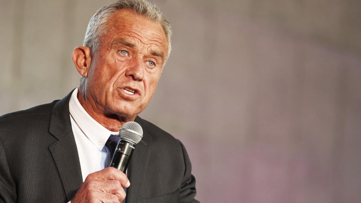 PHOTO: Independent presidential candidate Robert F. Kennedy Jr. speaks at a Cesar Chavez Day event at Union Station on March 30, 2024 in Los Angeles. (Mario Tama/Getty Images, FILE)