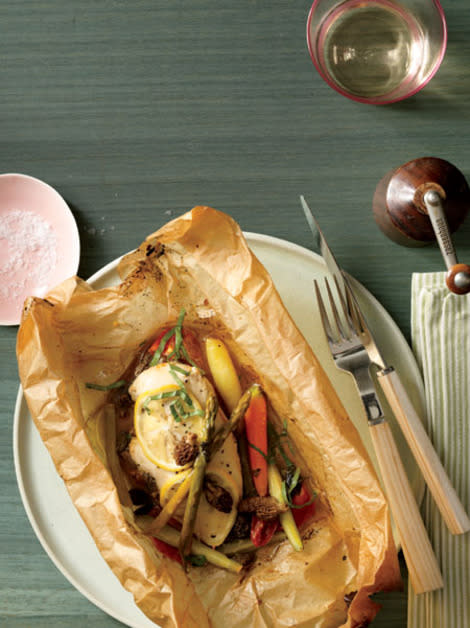 Chicken en Papillote with Garden Vegetables