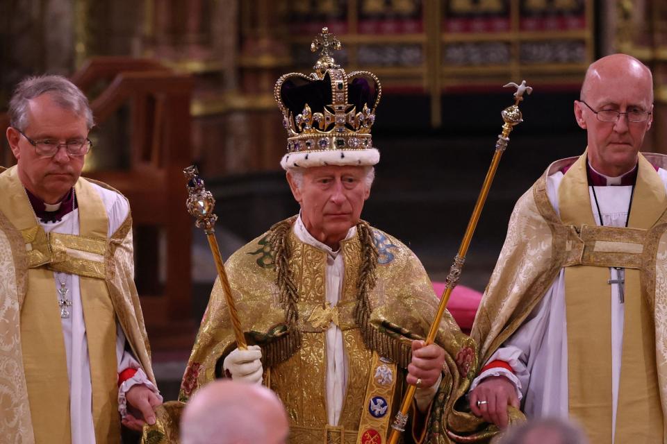 King Charles III after being crowned as Britain's monarch.