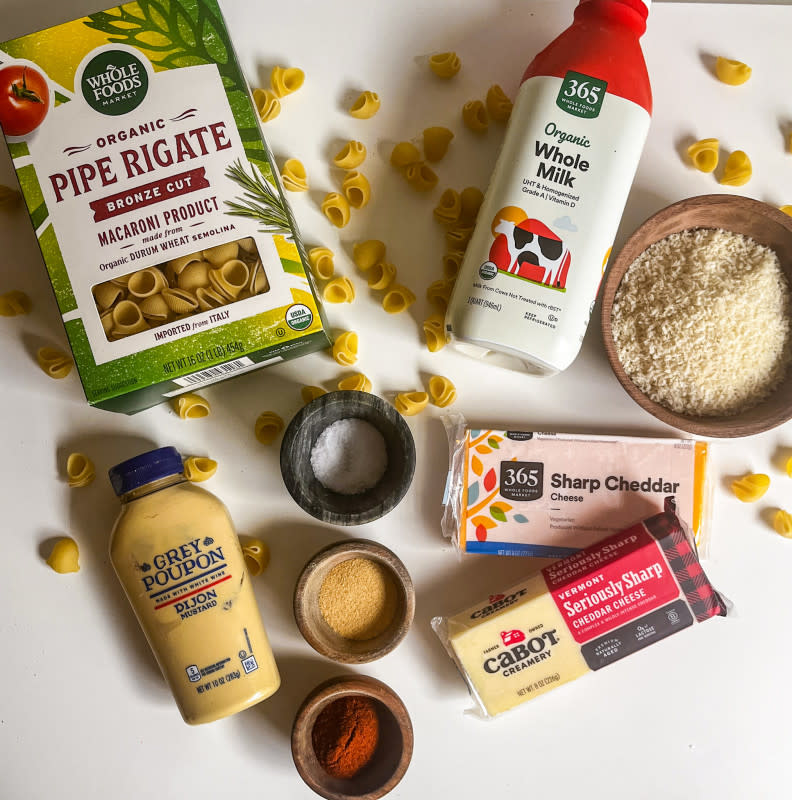 Ingredients for Air Fryer Mac and Cheese<p>Courtesy of Jessica Wrubel</p>