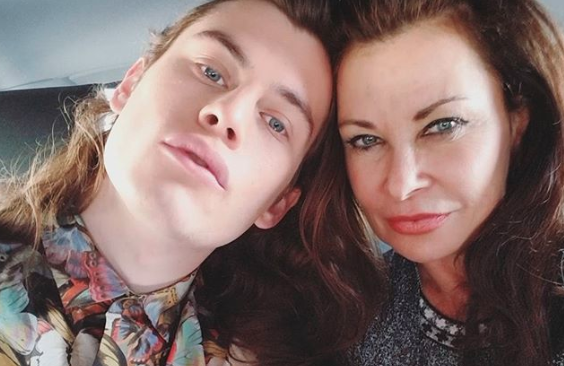 Harry Hains Jane Badler in selfie