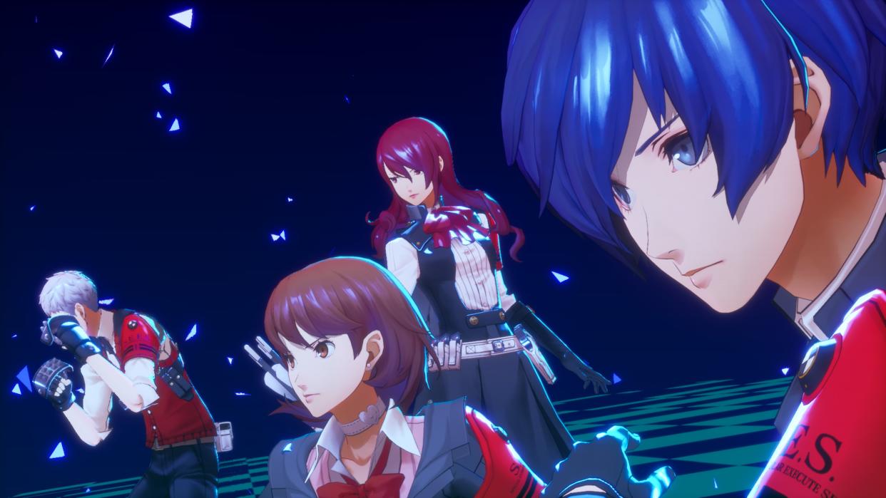  The characters in Persona 3 Reload performing an all-out attack. 