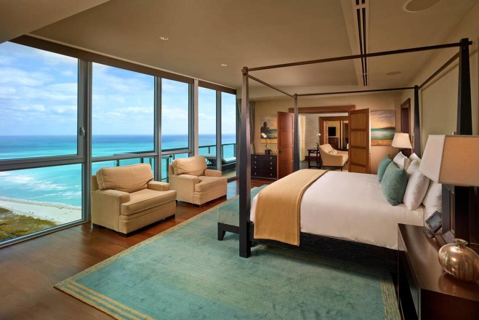 The penthouse room at The Setai Miami Beach.