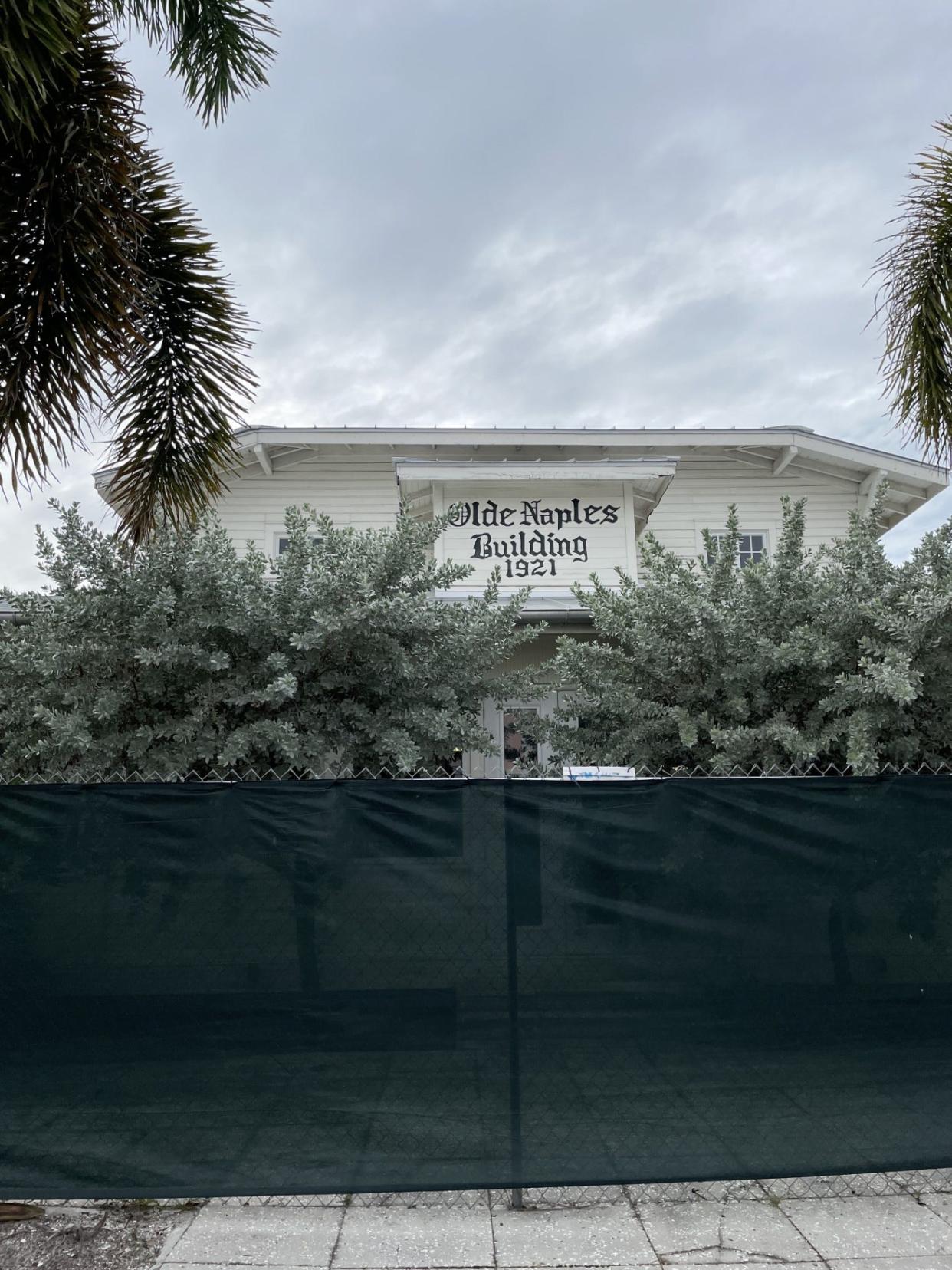 Olde Naples Building under renovation, as seen on Oct. 9, 2023.