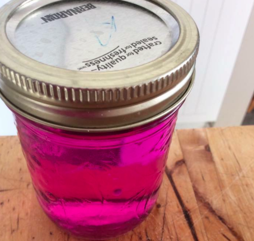 Some residents collected the water in jars (Picture: Erin Lacey/Facebook)