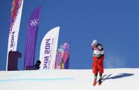 Nicholas Goepper of the U.S. competes during the men's freestyle skiing slopestyle qualification round at the 2014 Sochi Winter Olympic Games in Rosa Khutor February 13, 2014. REUTERS/Dylan Martinez