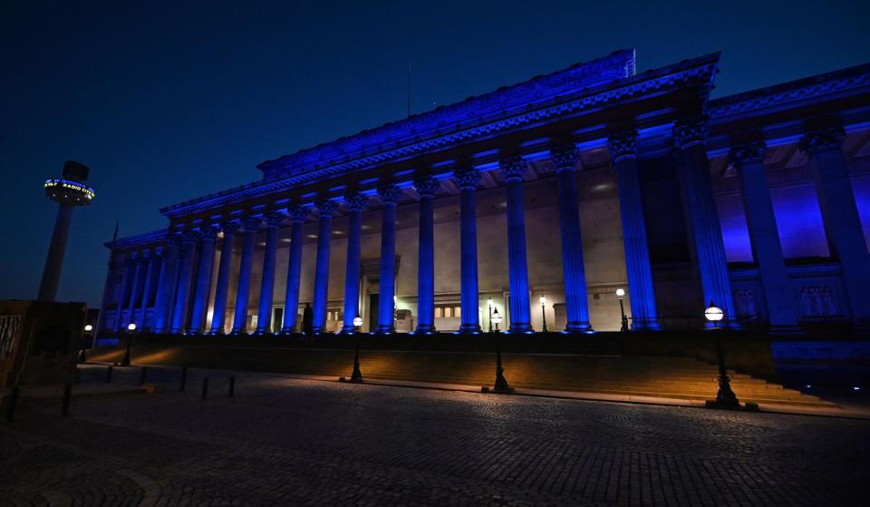 St Georges Hall and St John's Beacon in Liverpool (AFP via Getty Images)