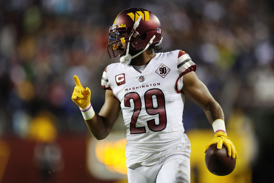 Kendall Fuller #29 of the Washington Commanders. (Photo by Rob Carr/Getty Images)