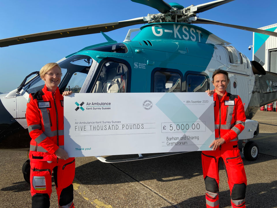 Donations were made to a number of charities, including £5,000 towards the Kent, Surrey and Sussex Air Ambulance (Westerleigh Group)