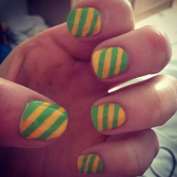 Emily Seebohm - "These are my Aussie nails for tonight!! now off to rest!. #teamcbomb"
